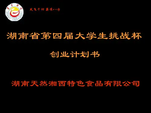 挑战杯创业大赛获奖作品--湖南天然湘西