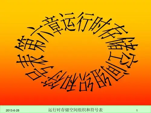 编译原理第6章 运行时存储空间组织和符号表