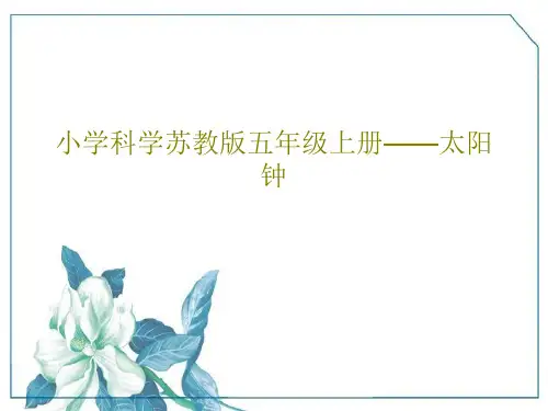 小学科学苏教版五年级上册——太阳钟共43页PPT