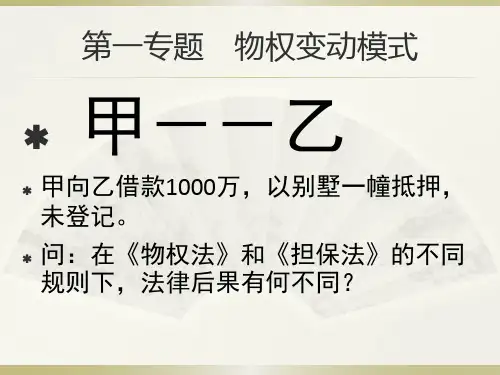 物权法专题讲座