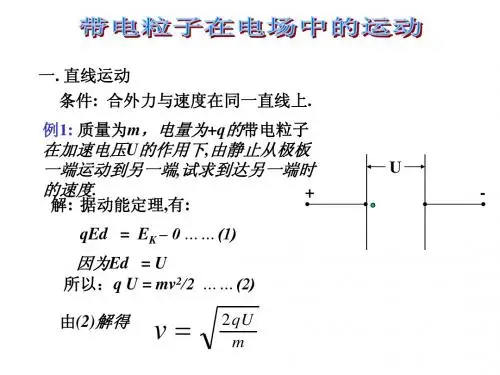 带电粒子在电场中的运动例题