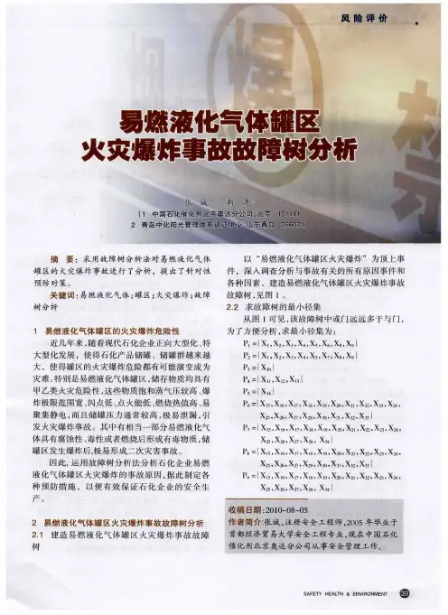 易燃液化气体罐区火灾爆炸事故故障树分析