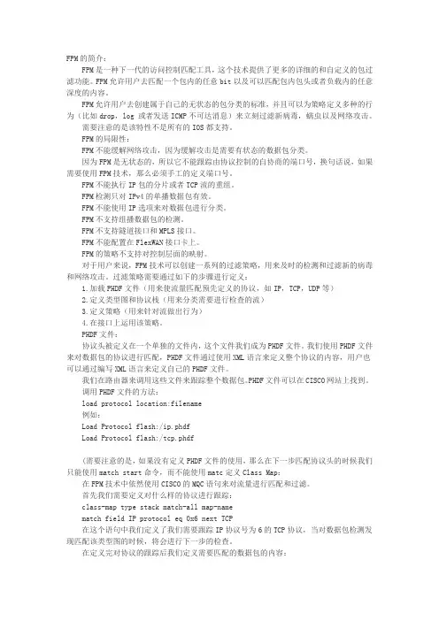 FPM(灵活包匹配)技术简介
