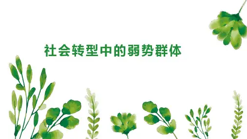 社会转型中的弱势群体