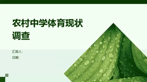农村中学体育现状调查
