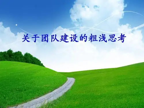关于团队建设的粗浅思 共16页