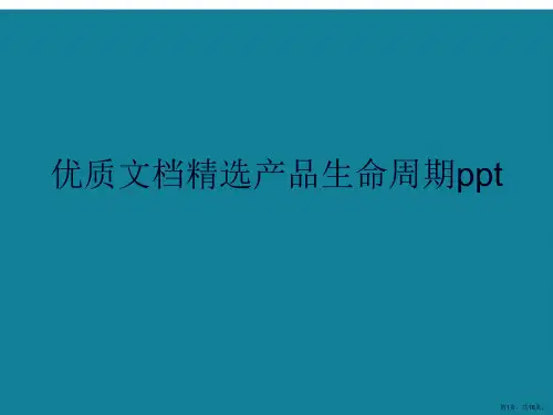 演示文稿产品生命周期ppt
