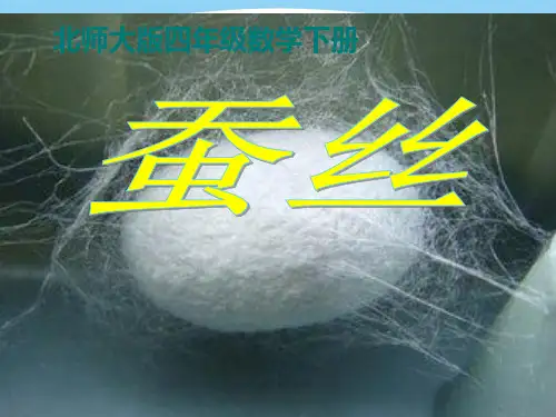 北师大版数学四年级下册《蚕丝》课件