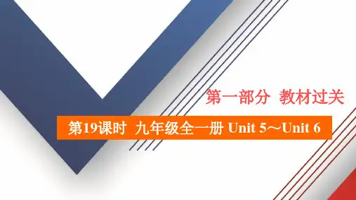 中考英语(人教新目标)一轮复习基础考点一遍过  第19课时 九年级全一册 Unit 5～Unit 6