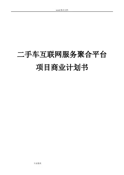 某网络科技有限公司商业实施计划书