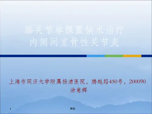 膝关节单髁置换ppt课件