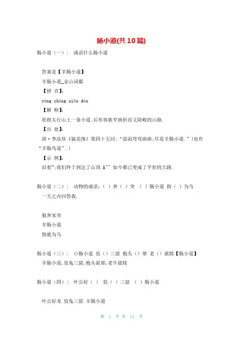 肠小道(共10篇)