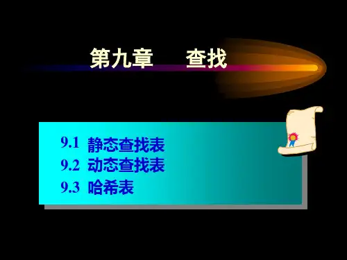 第九章查找3哈希表