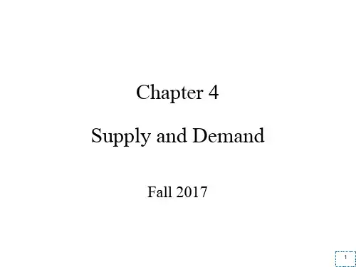 经济学原理 曼昆第七版 讲义 Supply and Demand