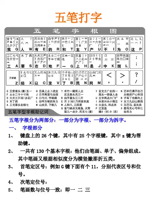 五笔打字笔记