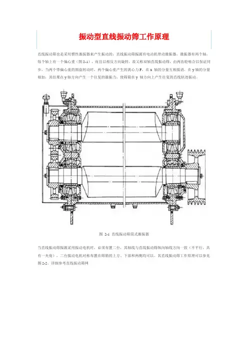 振动型直线振动筛工作原理