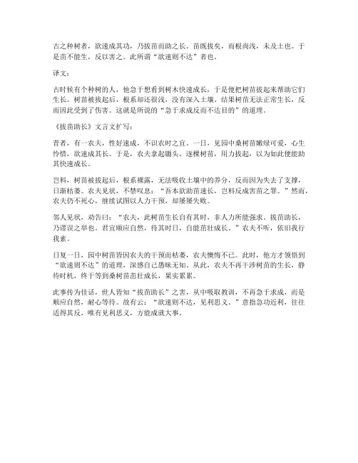 拔苗助长_文言文翻译