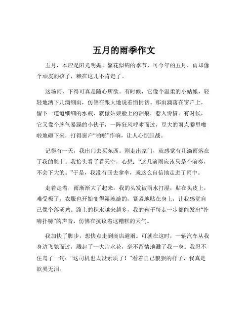 五月的雨季作文