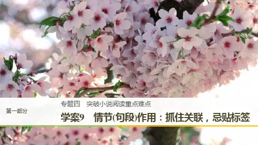2019届高三二轮复习 小说阅读之情节作用 课件(72张)