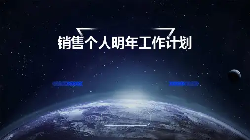 销售个人明年工作计划PPT