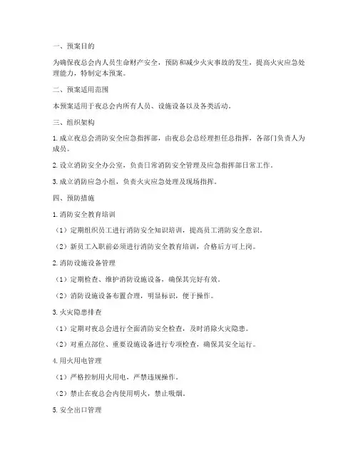 夜总会消防预案