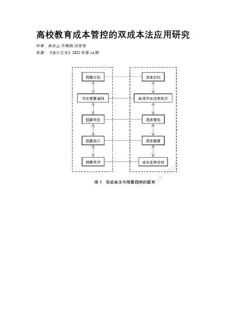 高校教育成本管控的双成本法应用研究