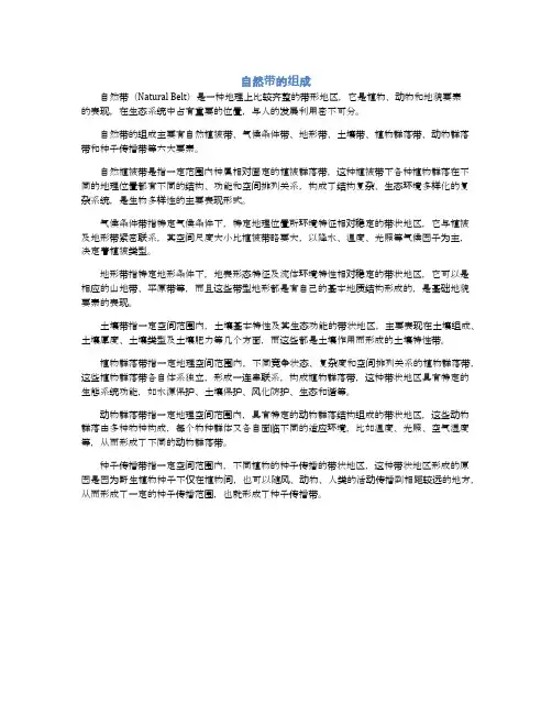 自然带的组成