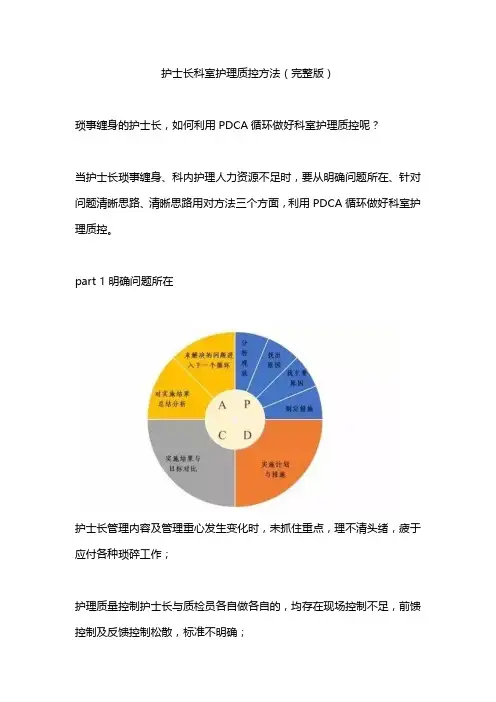 护士长科室护理质控方法(完整版)