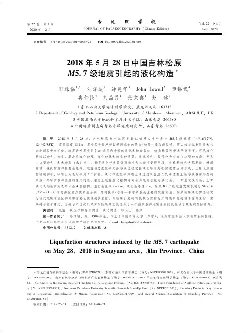 2018年5月28日中国吉林松原m5.7级地震引起的液化构造