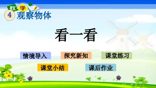 最新北师大版四年级下册数学优质课件 4.1 看一看 (2)