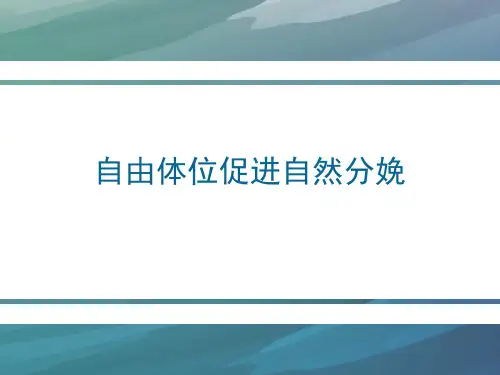 自由体位待产和导乐分娩    