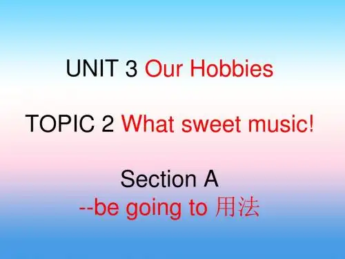 八年级英语Unit3OurHobbiesTopic2WhatsweetmusicSectionAbegoingto用法课件(新版)仁爱版