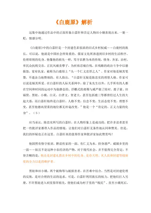 白鹿原解析