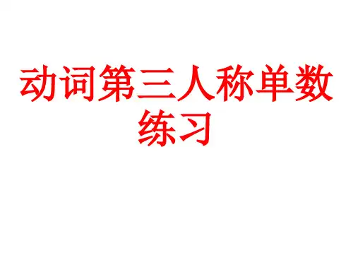 小学 英语动词第三人称单数讲解课件