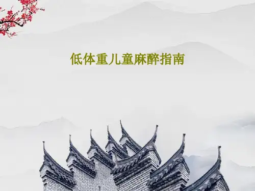 低体重儿童麻醉指南共32页文档