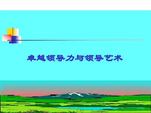 卓越领导力与领导艺术