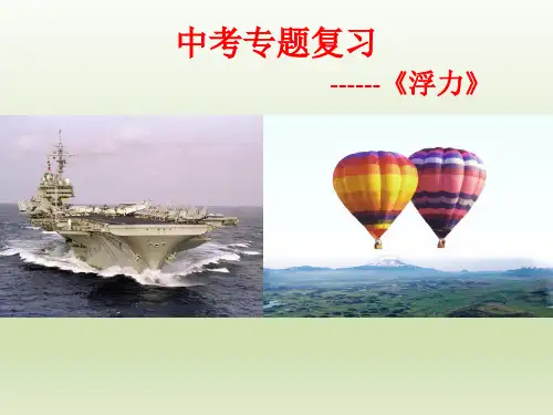 苏科版 八年级物理  下学期  第十章 压强与浮力    浮力  复习课件(共15张PPT)