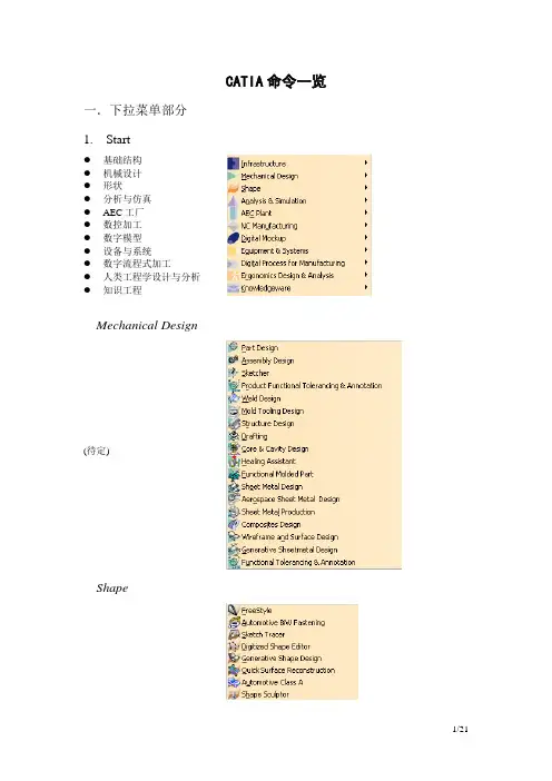 catia命令一览_0906