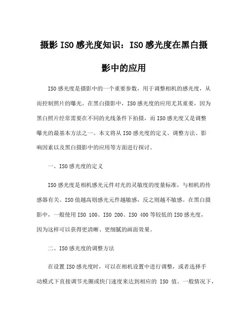 摄影ISO感光度知识：ISO感光度在黑白摄影中的应用