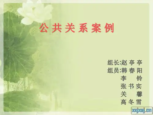 公 共 关 系 案 例