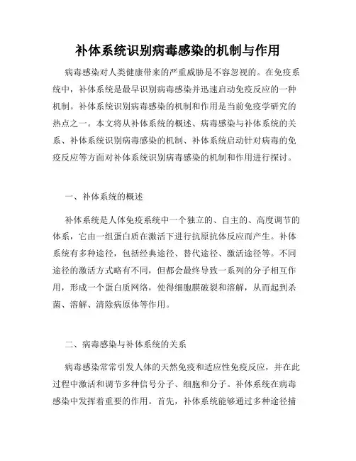补体系统识别病毒感染的机制与作用