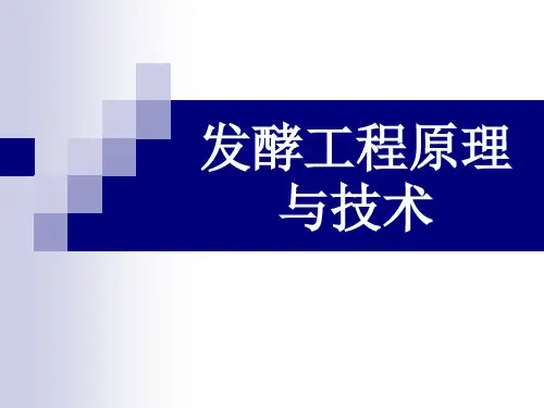 发酵工程原理与技术