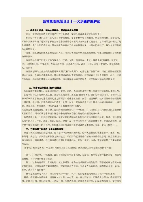 园林景观规划设计十一大步骤详细解读
