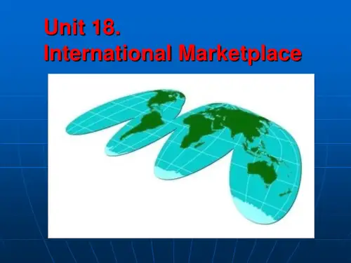 《市场营销英语》—International Marketplace