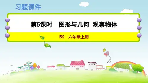 六年级上册数学习题课件  期末复习-图形与几何 观察物体-北师大版 (共9张PPT)