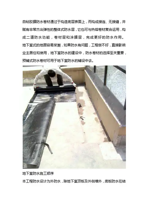 PV100预铺式高分子自粘胶膜防水卷材