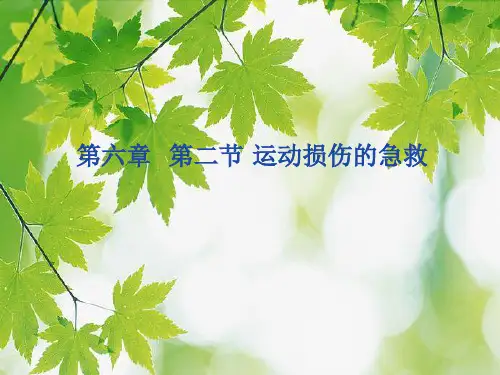 第六章 第二节 运动损伤急救