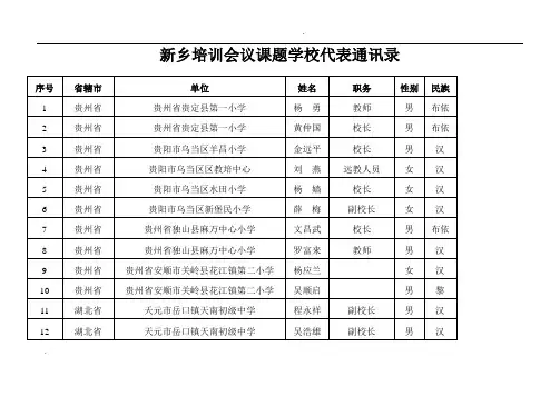 甘肃中小学通讯录