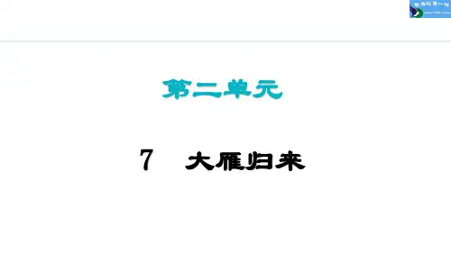 部编版八年级语文下册7 《大雁归来》 PPT课件