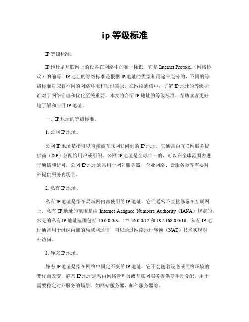 ip等级标准